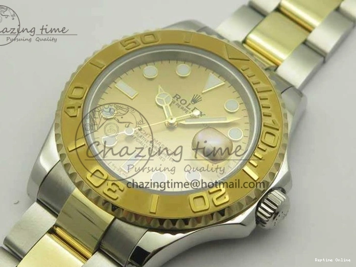 0114 Popular Yacht-Master 116655 3AF Best Edition YG Wrapped Gold Dial On SS YG Bracelet A 3454